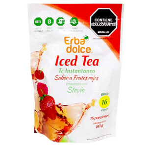 Té Endulzado con Stevia Bolsa 80g sabor Frutos Rojos Erba Dolce
