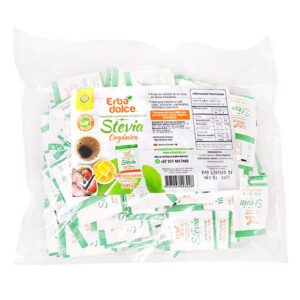 Stevia Orgánica en Polvo Bolsa 500 Sobres Erba Dolce