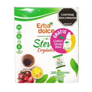 Stevia Orgánica en Polvo Caja 200 sobres Erba Dolce