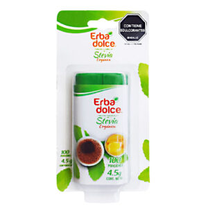 Pastillero 100 tabletas 4,5g Stevia Natural Erba Dolce
