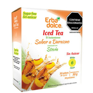 Té Negro Endulzado con Stevia Caja 30g sabor Durazno Erba Dolce