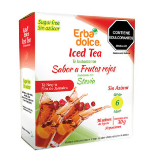 Té Negro Endulzado con Stevia Caja 30g sabor Frutos rojos Erba Dolce