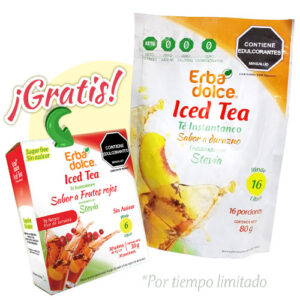PROMOCION Té Endulzado con Stevia Bolsa 80g gratis caja 30g, Erba Dolce